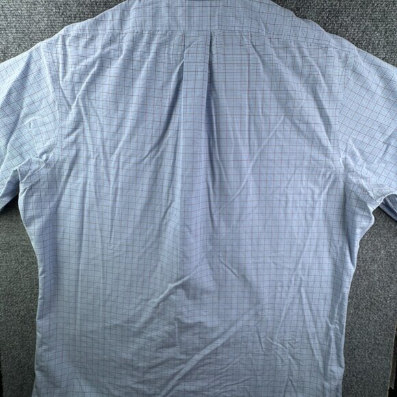 Brooks Brothers Long Sleeve Button Up Shirt Cotton Men 18 35 Regent Blue Red - Picture 5 of 13